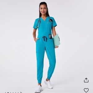 Women's Teal Catarina scrub top